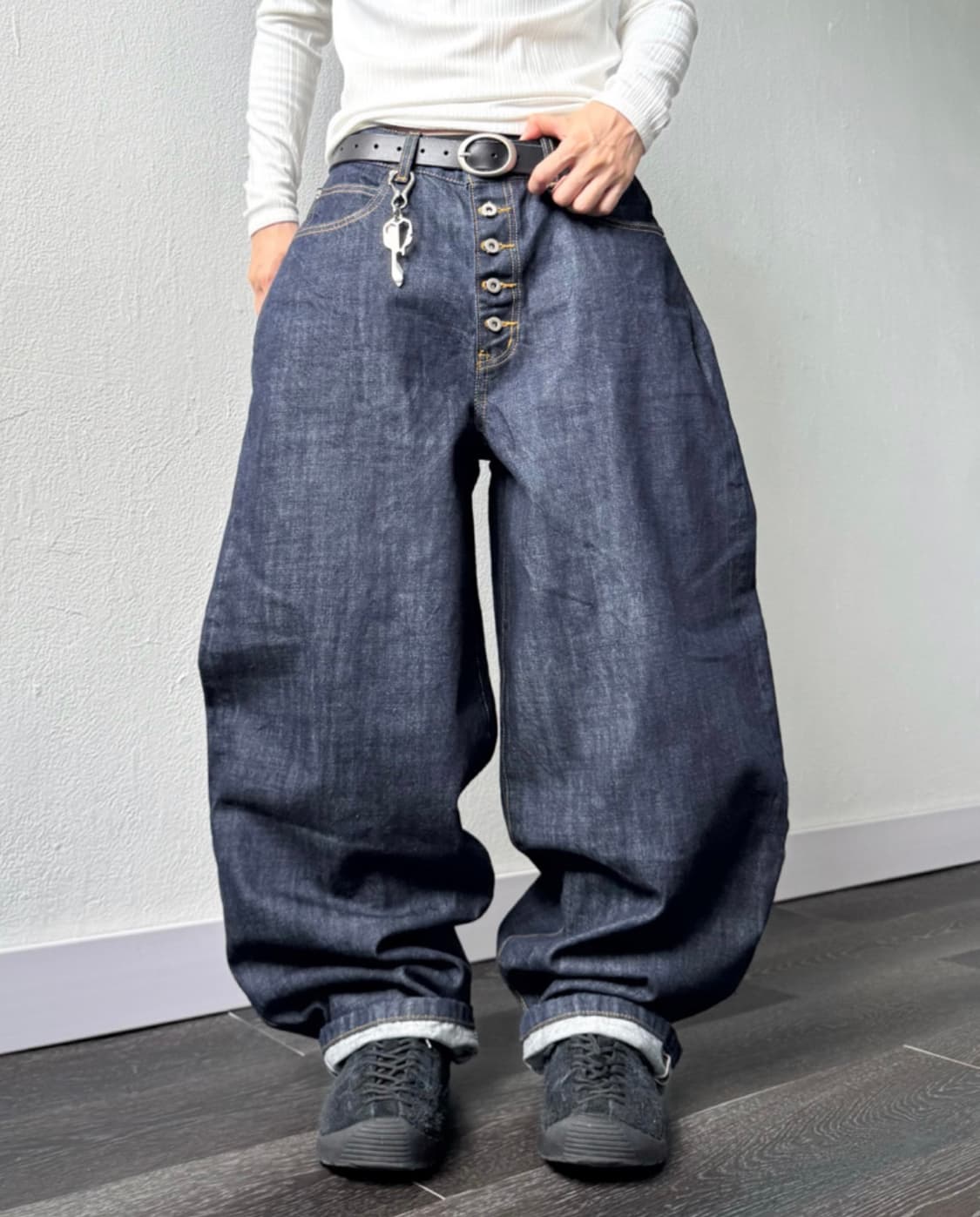 커브드 셀비지 생지 데님 상품이미지6