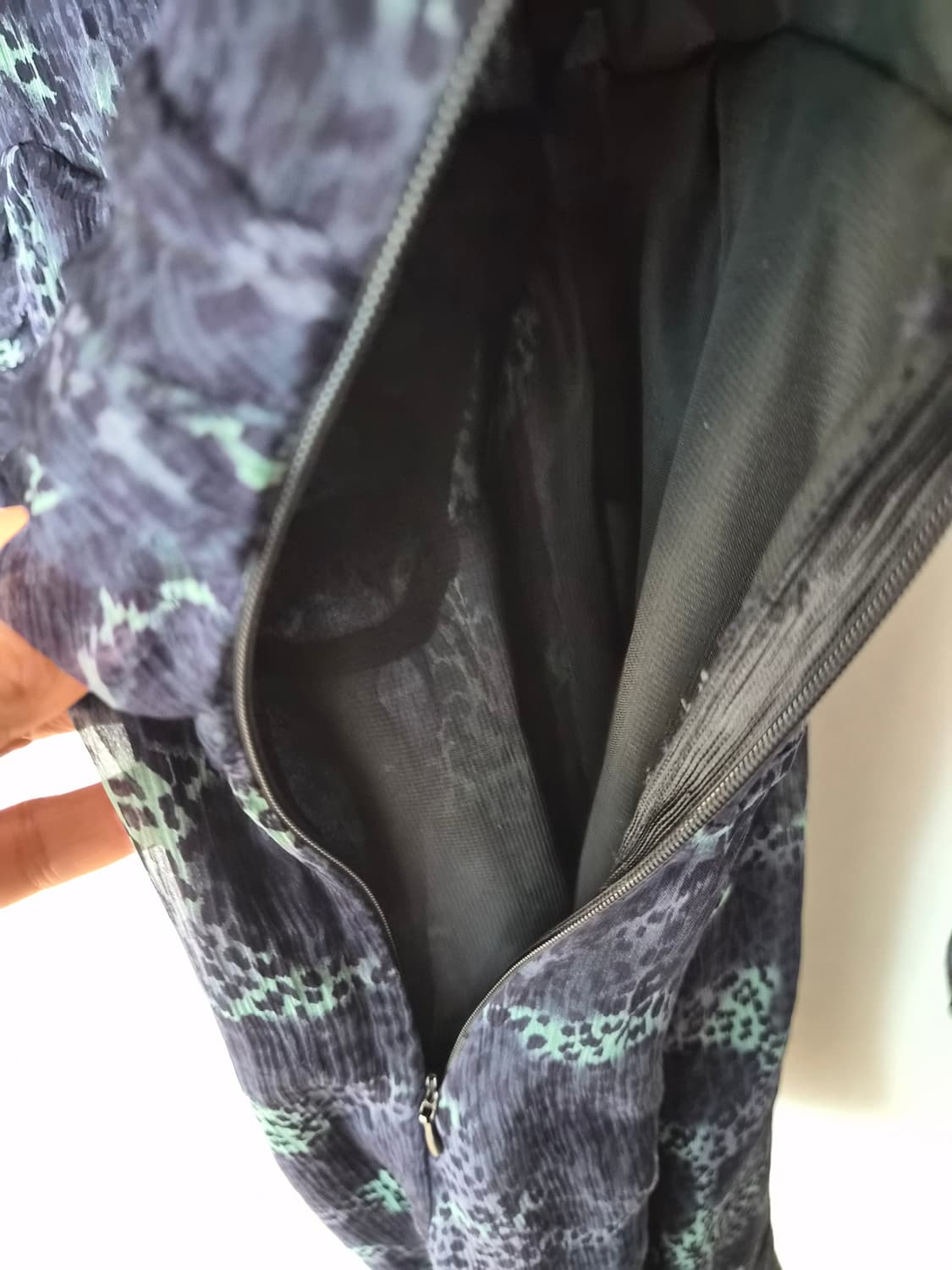 수입 실크100% 레오파드 실크 시폰 원피스 상품이미지7