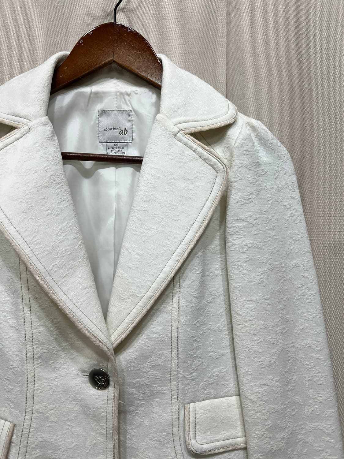 빈티지 여성 플라워패턴 원버튼 블레이저 자켓 상품이미지4