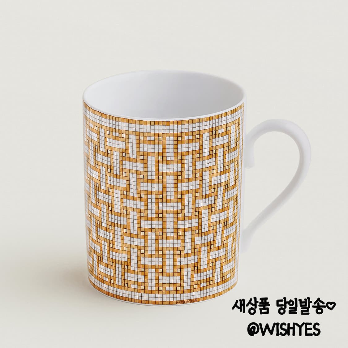 [새상품]에르메스 Hermes 모자이크 24 골드 머그 컵 커피컵 머그컵 상품이미지1