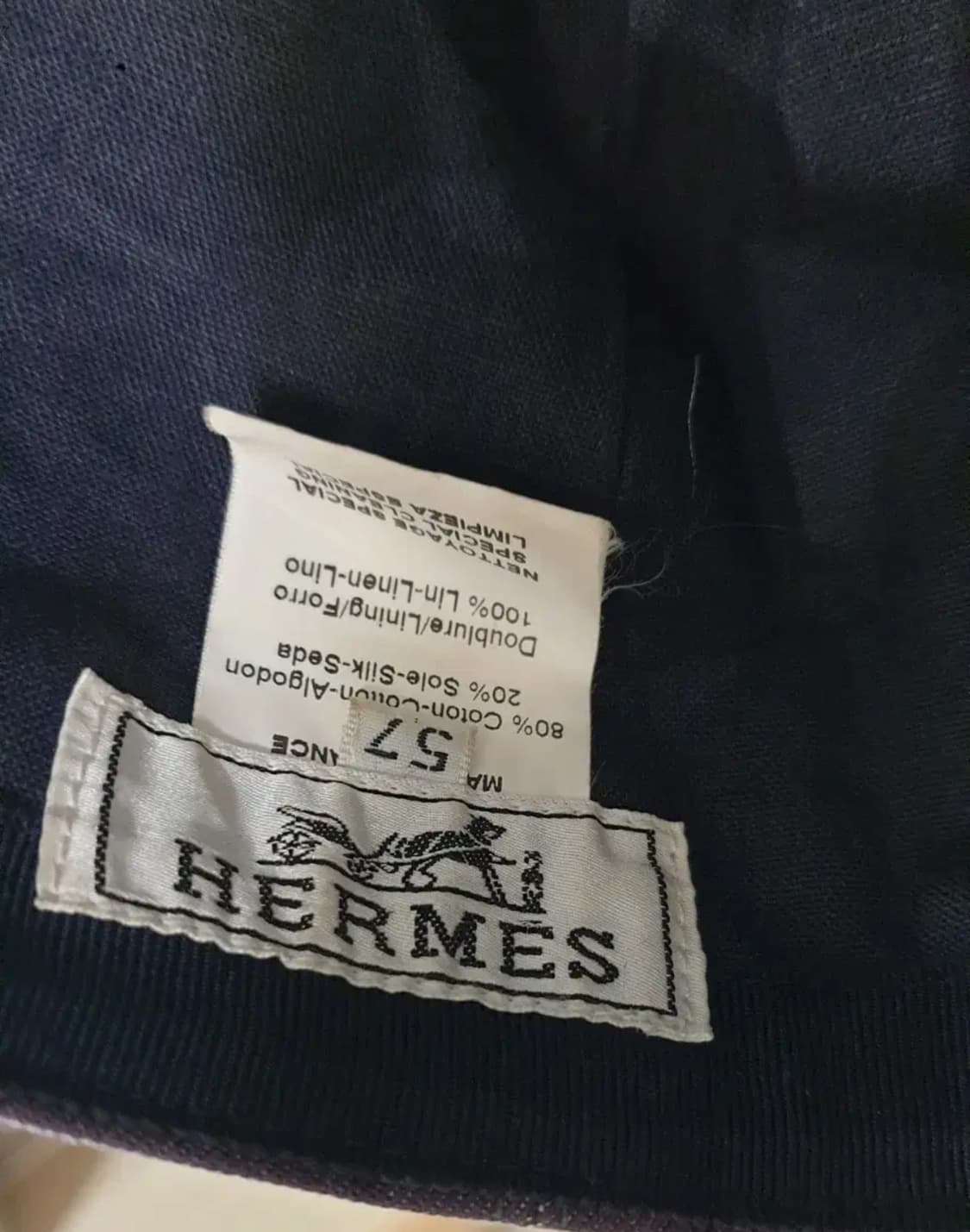 HERMES 'H' Logo Denim Ballcap 상품이미지9