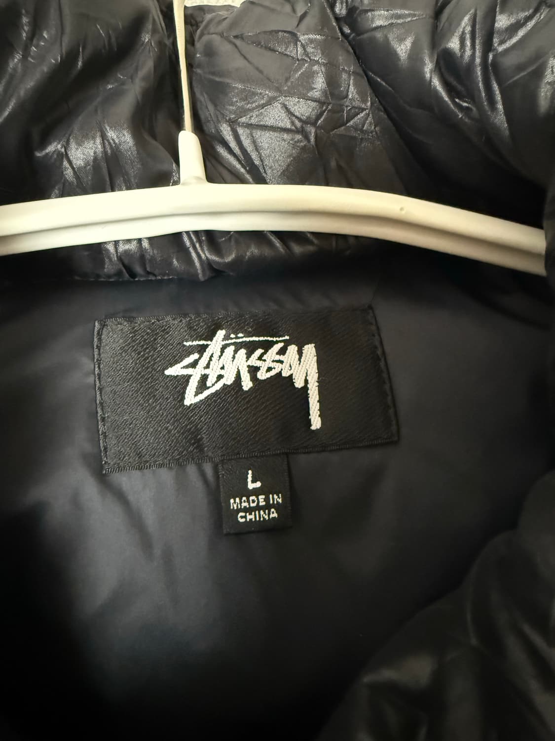 스투시 stussy 링클 나일론 푸퍼 패딩 블랙 L 상품이미지3