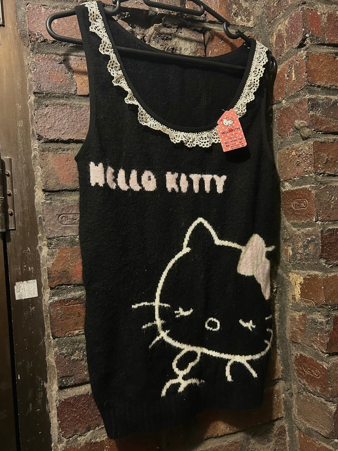 *rare* JPN 2000s 고전 헬로키티 니트 슬리브리스 상품이미지1
