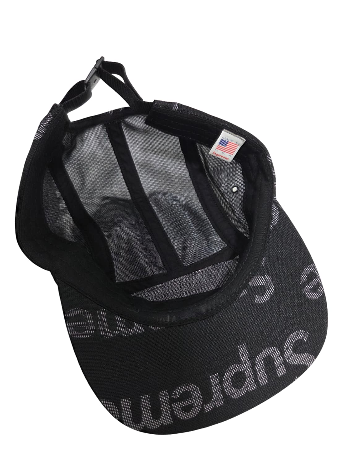 슈프림 리플렉티브 자카드 캠프 캡 블랙 상품이미지5