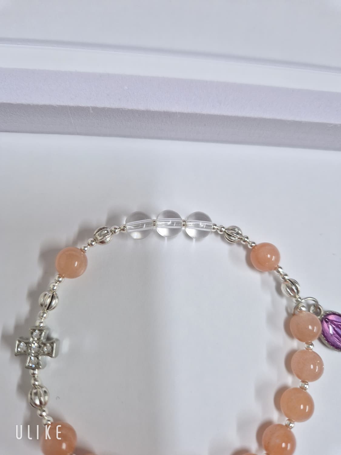 ✨ 천연 원석 묵주 팔찌 (썬스톤 & 백수정) 상품이미지6