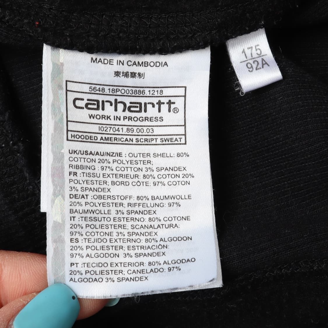 칼하트 윕 아메리칸 스크립트 후드티 상품이미지9
