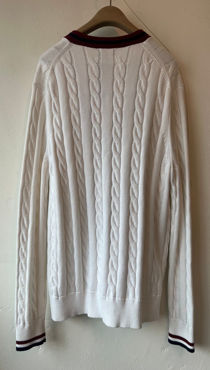 새상품) 브룩스브라더스 남성 아이보리 케이블브이넥가디건  상품이미지9
