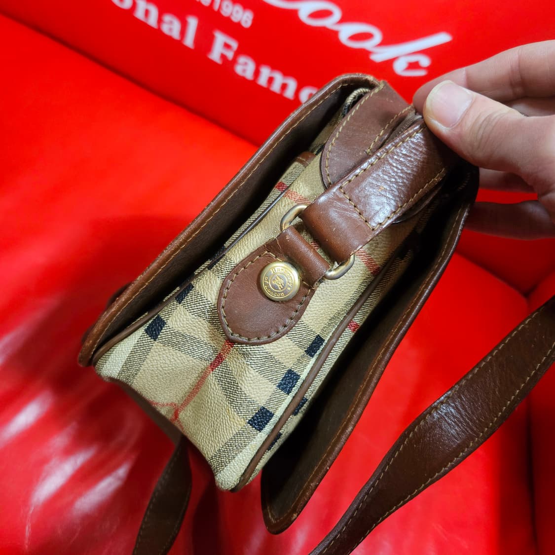 버버리스(Burberrys) 90's 빈티지 시그니쳐 체크 크로스백 상품이미지4