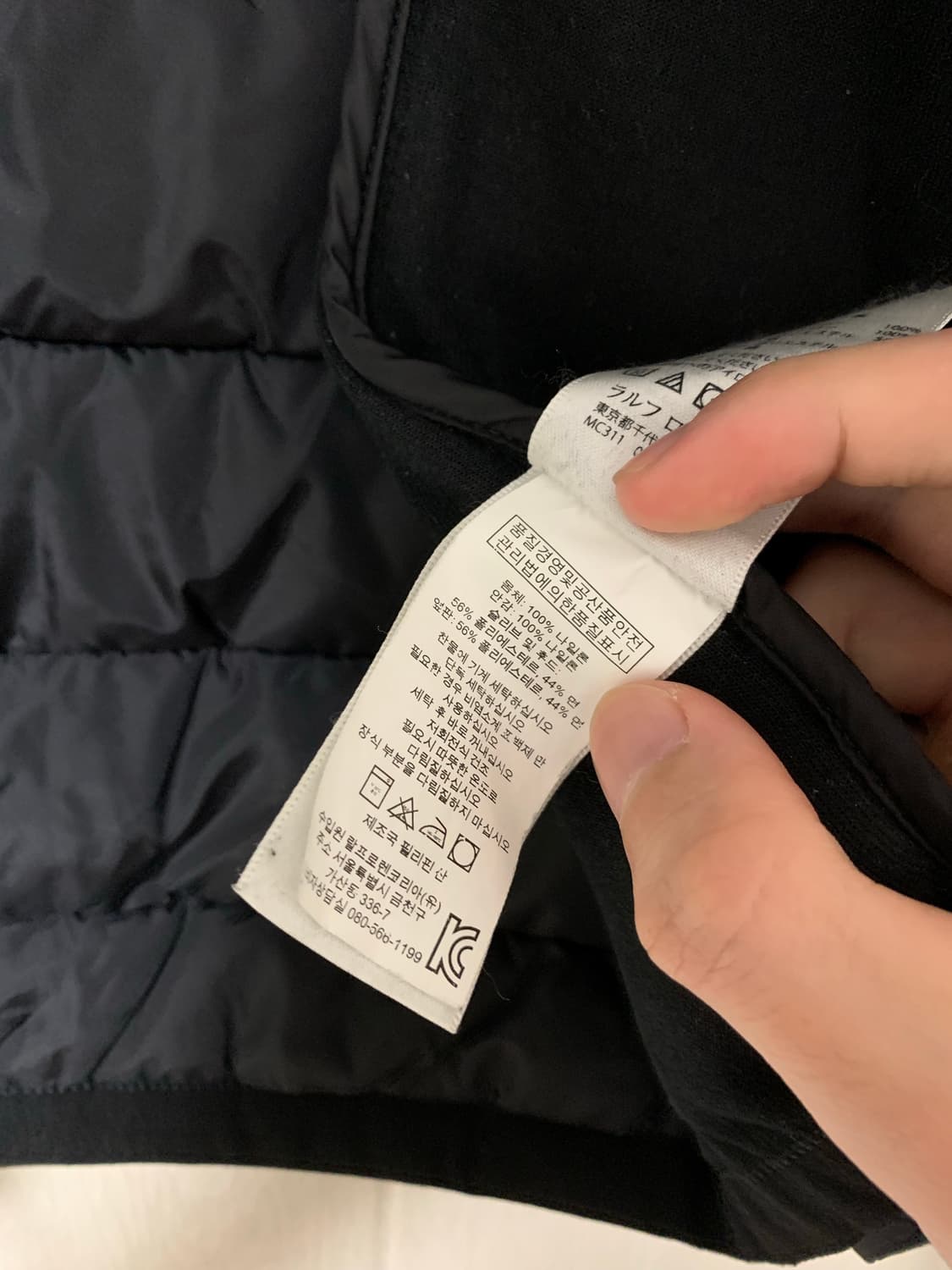 폴로 경량패딩 후드집업 블랙 상품이미지7