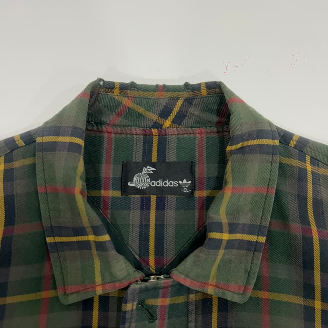 Adidas 아디다스 그린 체크 집업 자켓  상품이미지5