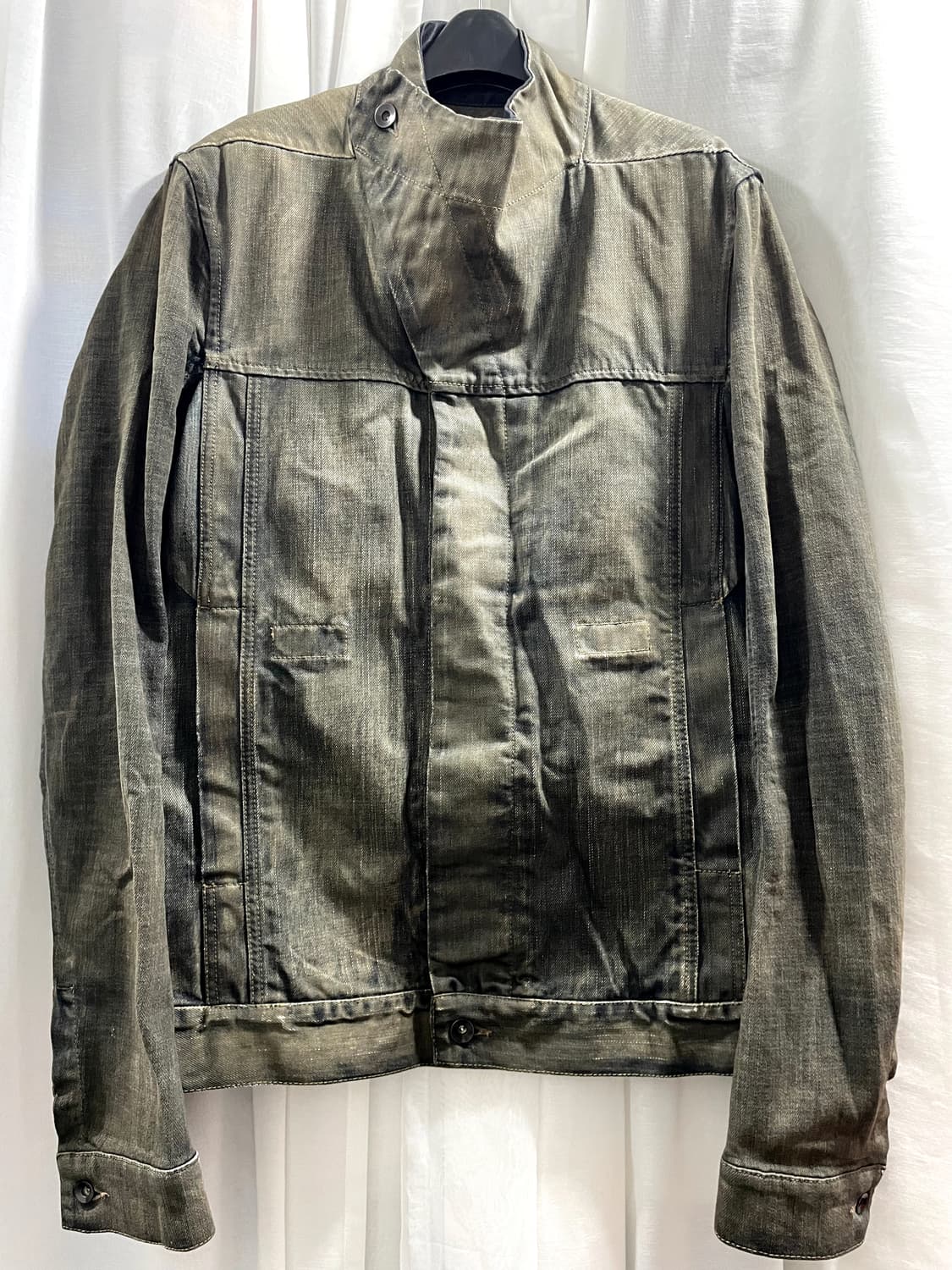 릭오웬스/ 슬레이브 코팅 데님 자켓/ L 상품이미지1