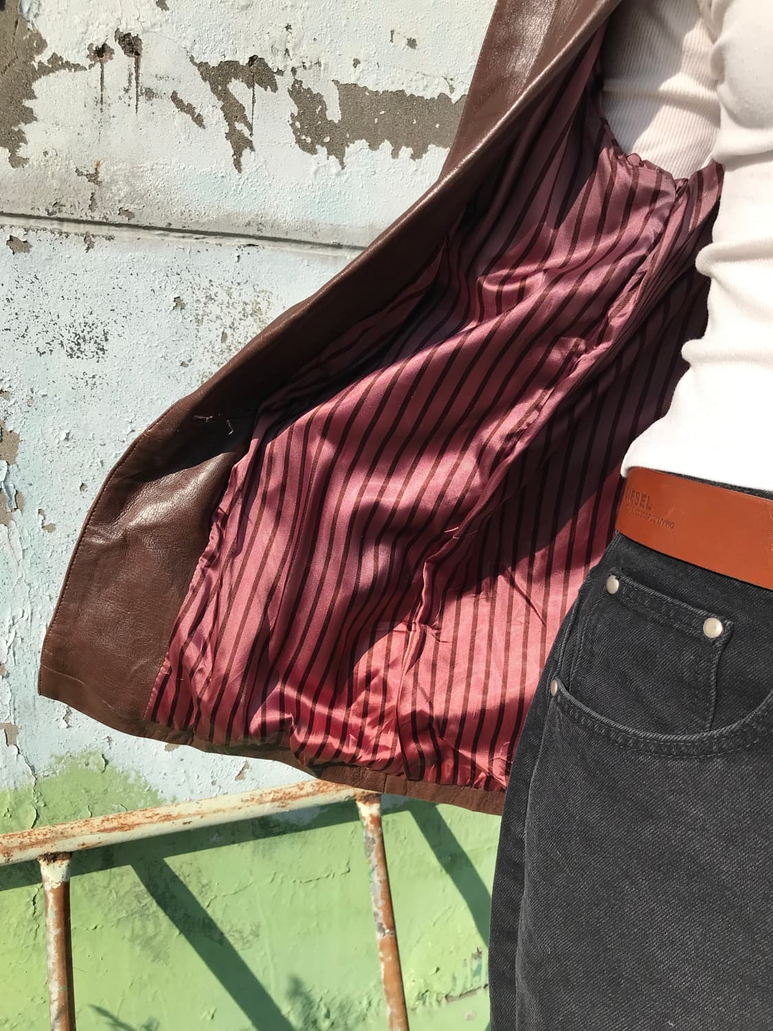 브라운 양가죽 블레이저 상품이미지8