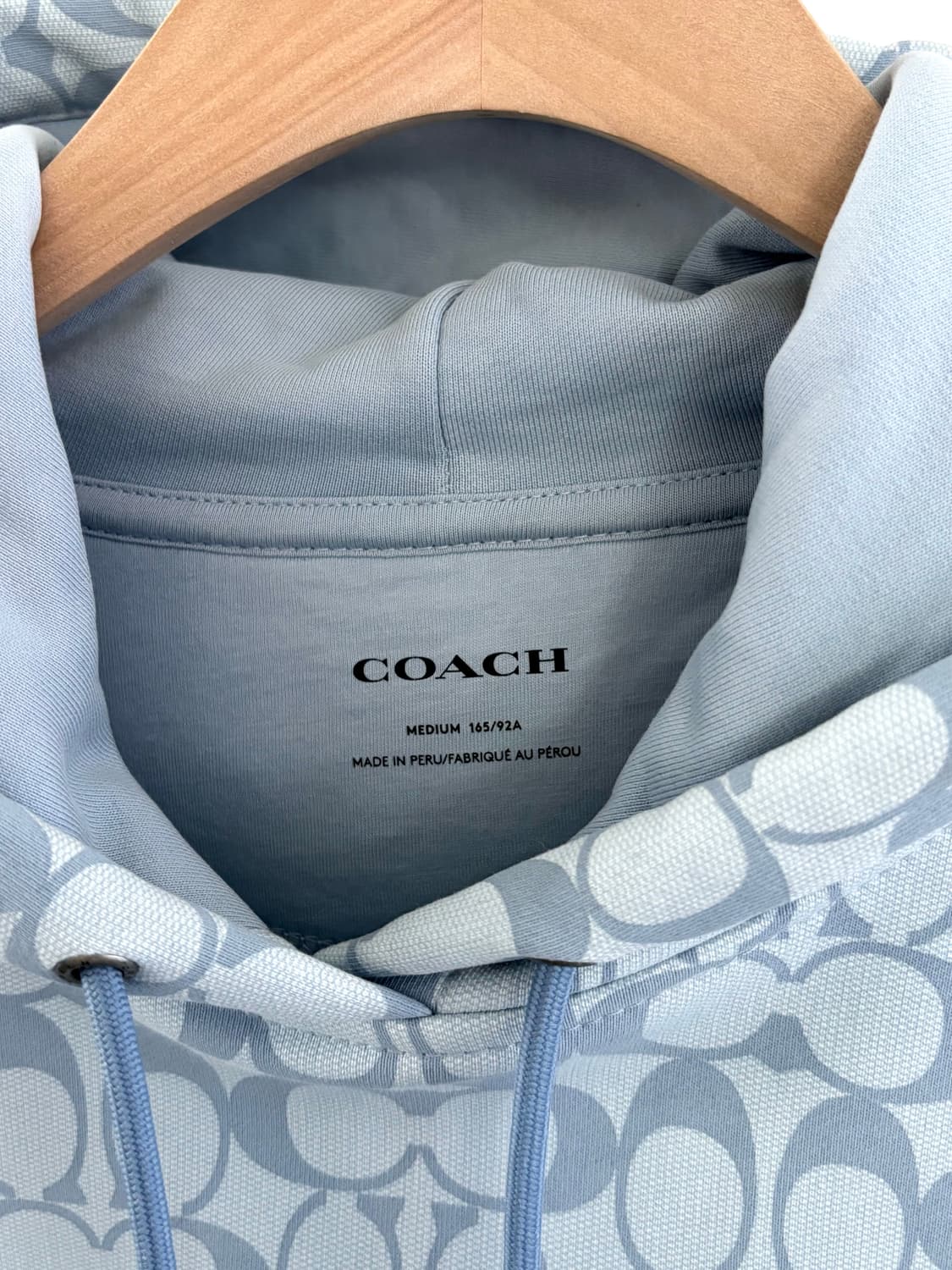 Coach 코치 시그니처 로고 블루 후드티  상품이미지5