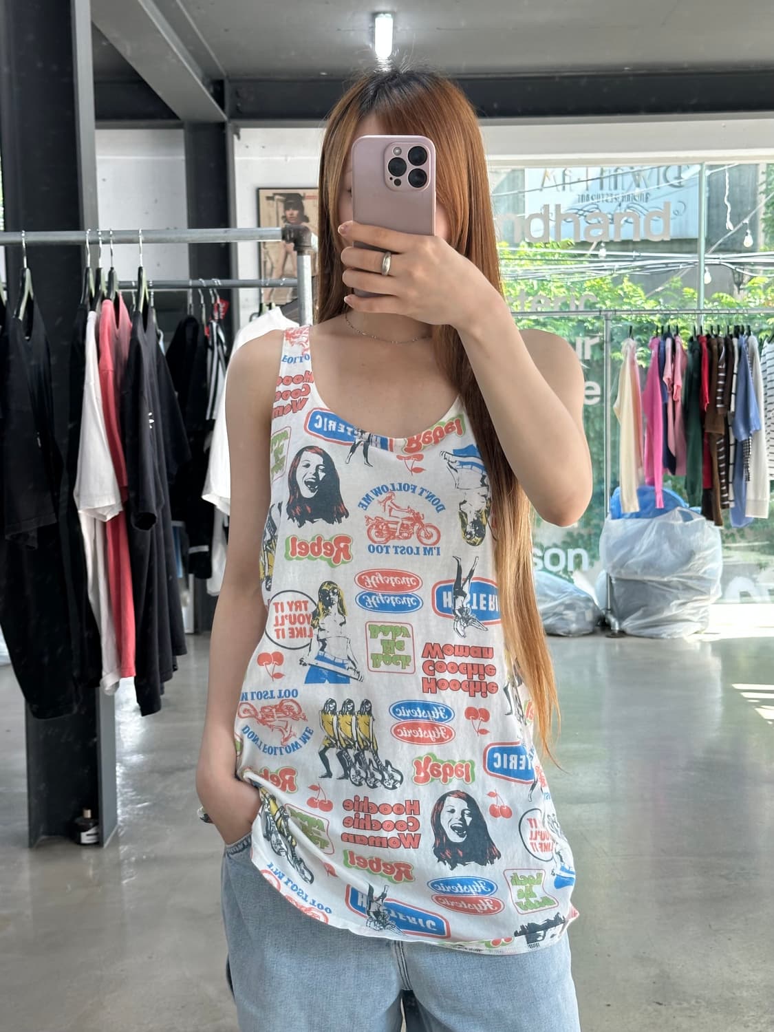 히스테릭글래머 히스걸 그래픽 백타이 슬리브리스 원피스 상품이미지1