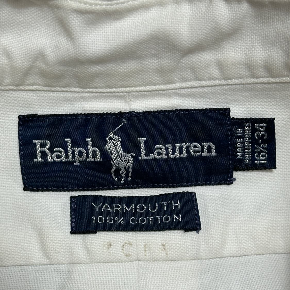 XXL 폴로랄프로렌 야머스 화이트 솔리드 셔츠 상품이미지3