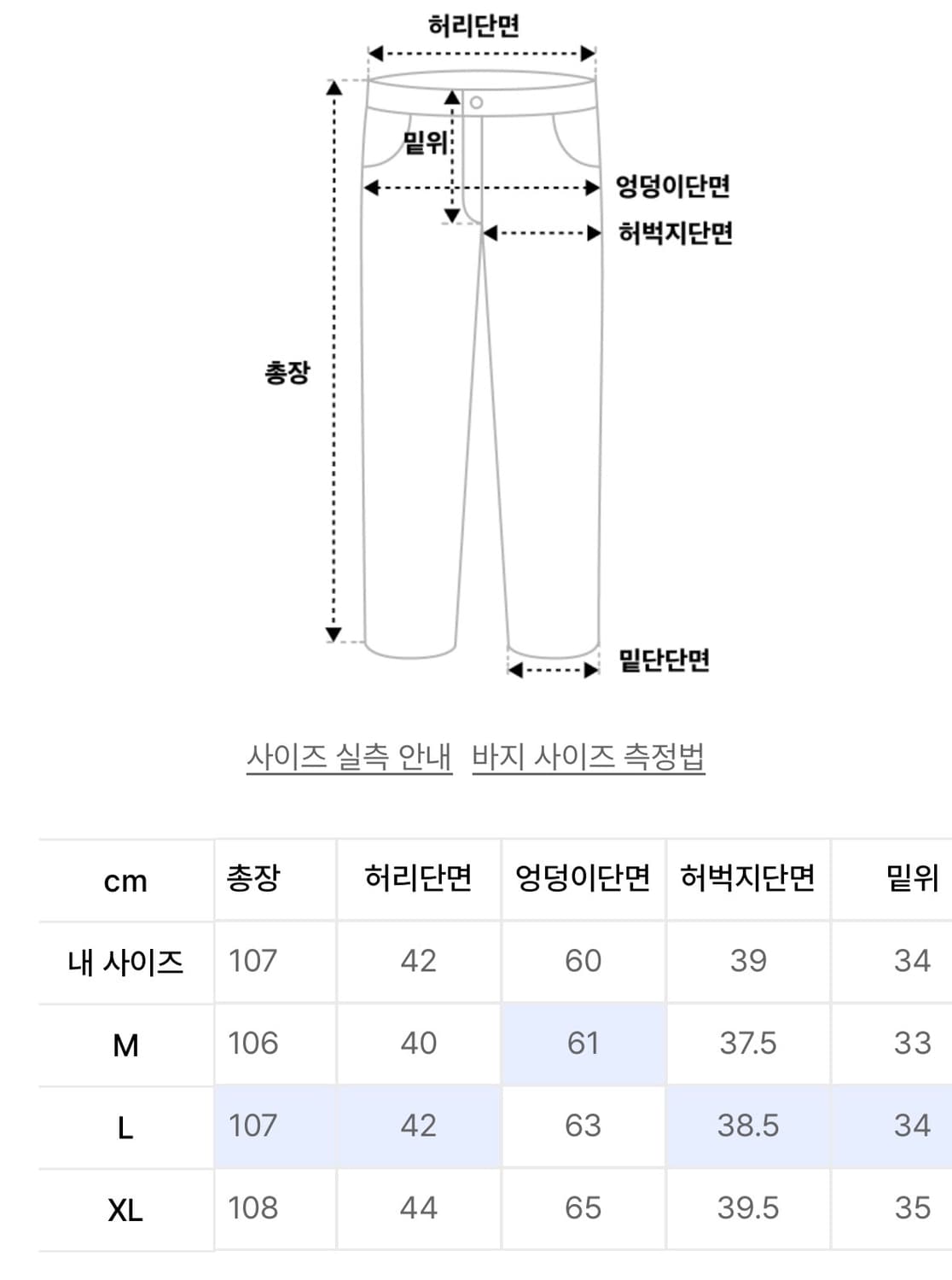 새상품) 르아르 데님팬츠 상품이미지5