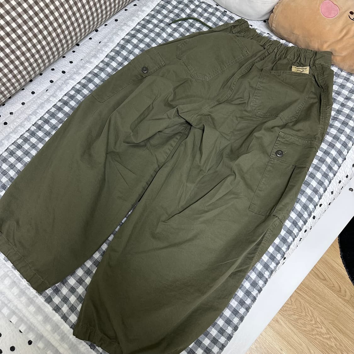 블렘토 벌룬 카고 면팬츠 카키 M 아메카지룩 상품이미지7