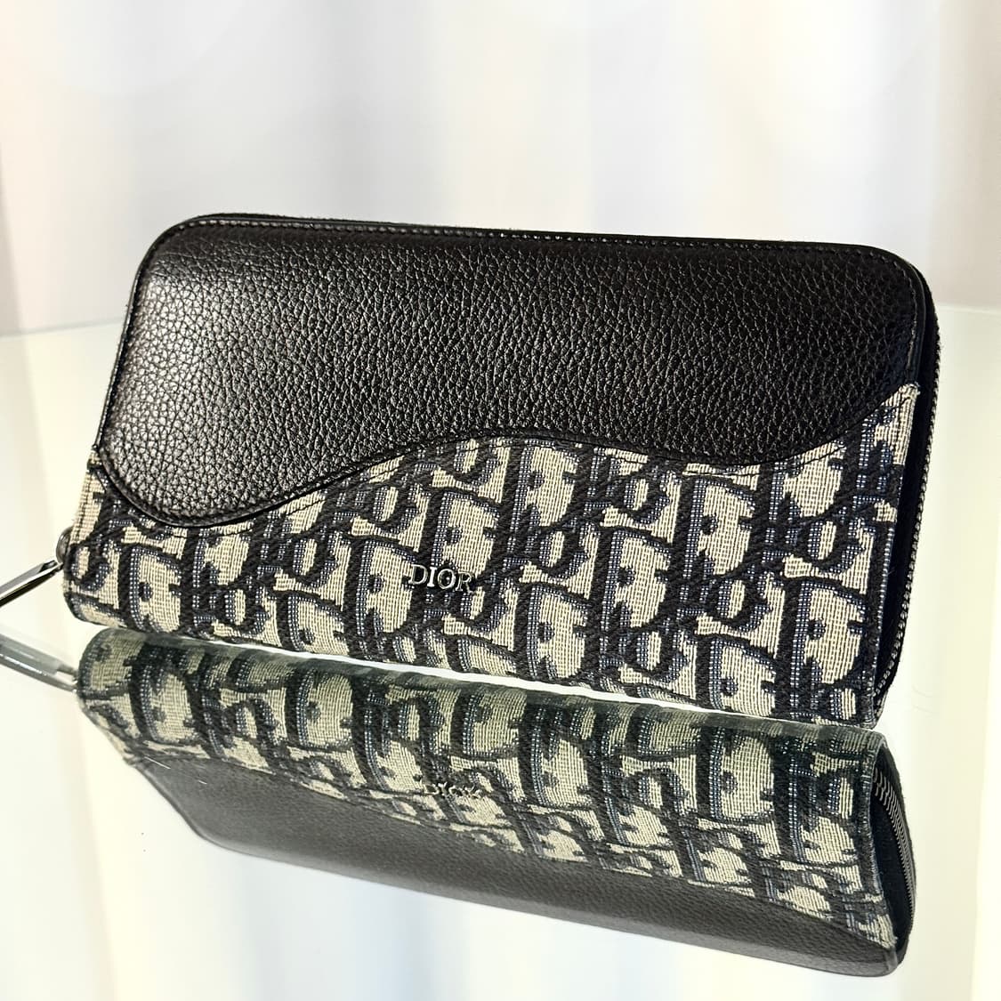(신형) 디올 오블리크 새들 지퍼돌이 장지갑 블랙 2ADBC315YKS 상품이미지3