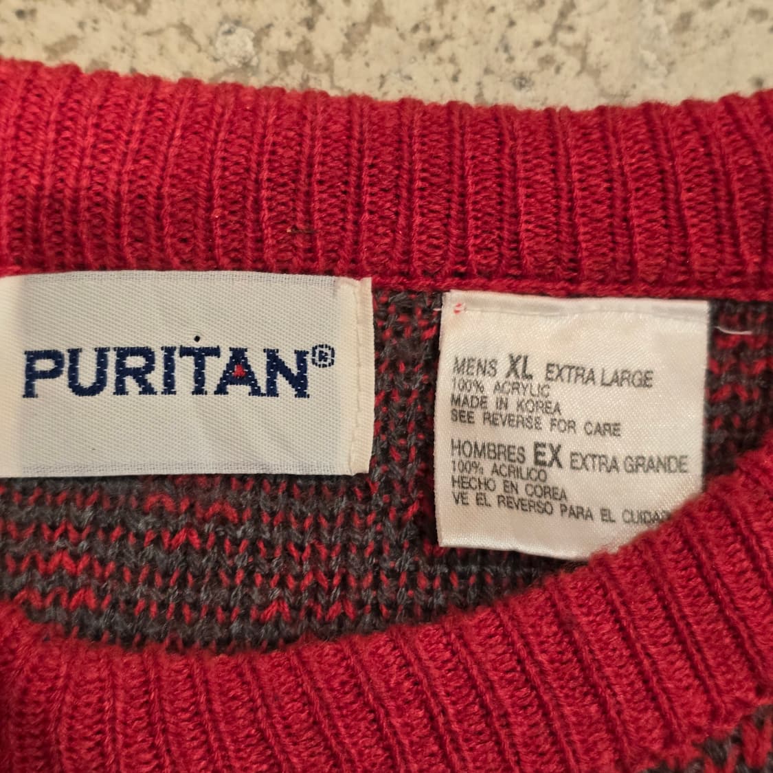 80s Puritan 페어 아일 크루넥 풀오버 스웨터 상품이미지3