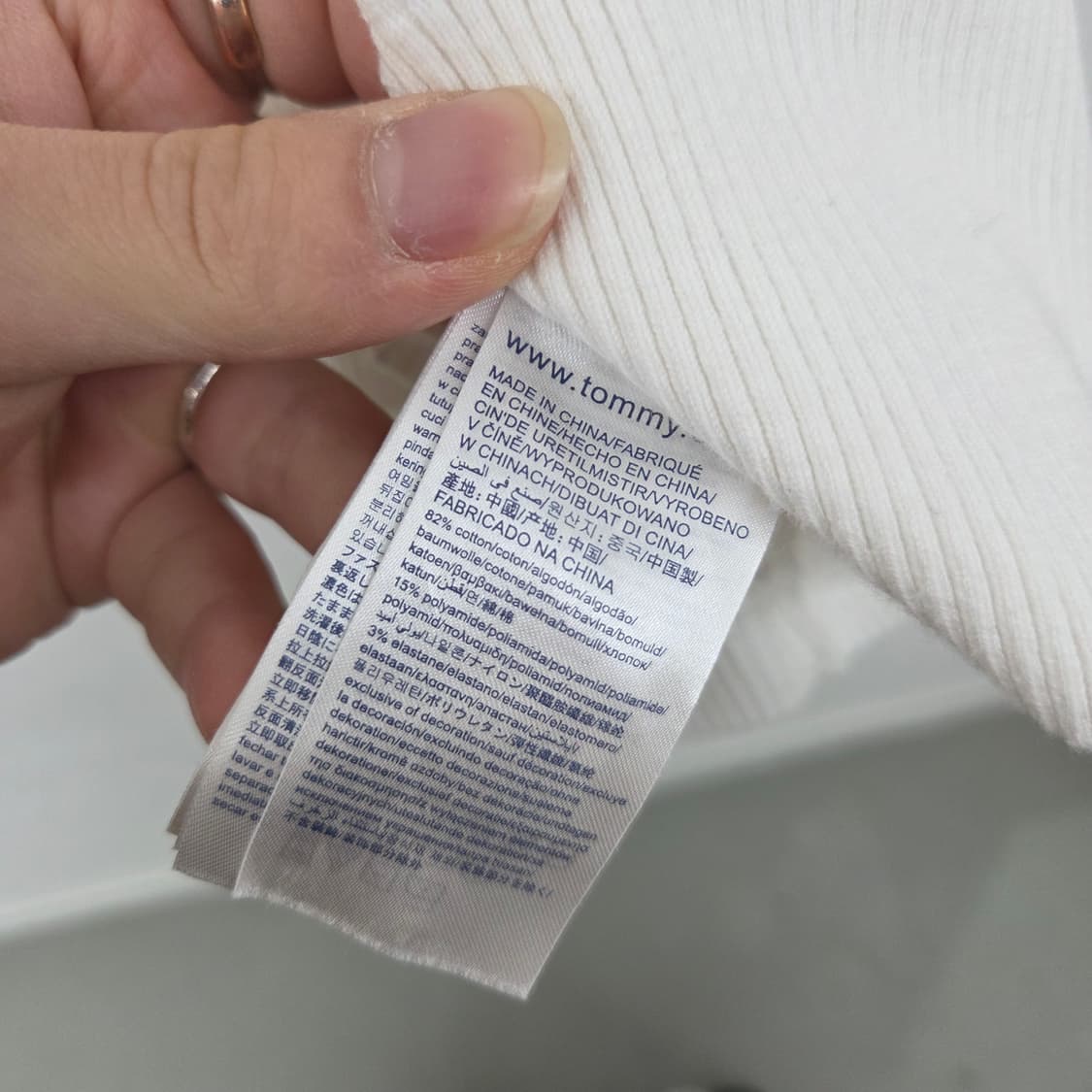 타미힐피거 화이트 가디건 여성 L 상품이미지6