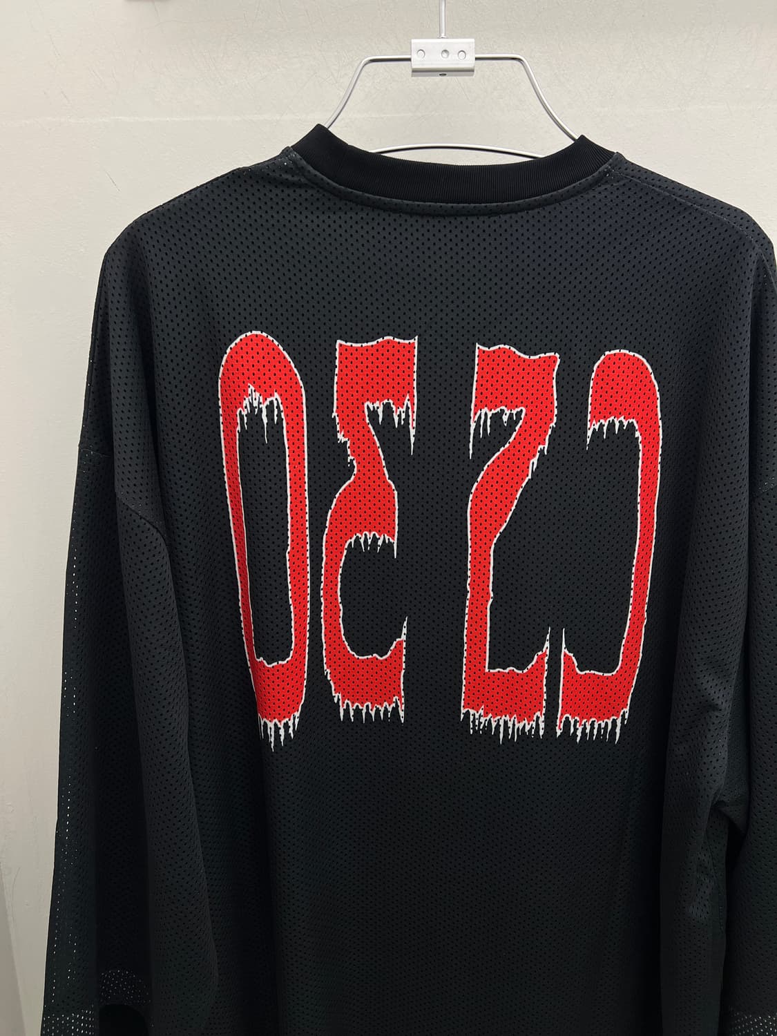 032c 게임 레이어드 메쉬 롱슬리브 워시드 블랙 상품이미지4