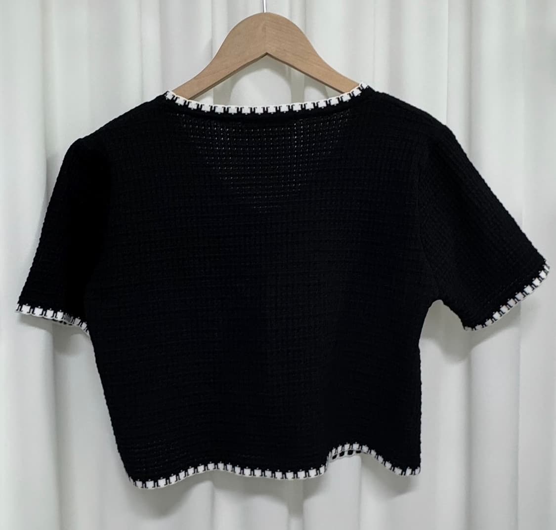 메종블랑쉬 블랙 반팔 가디건 상품이미지5