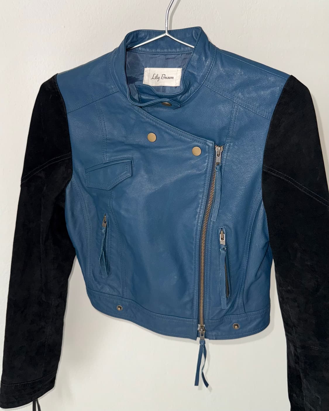 Lily brown 돈피 레더 자켓 상품이미지2