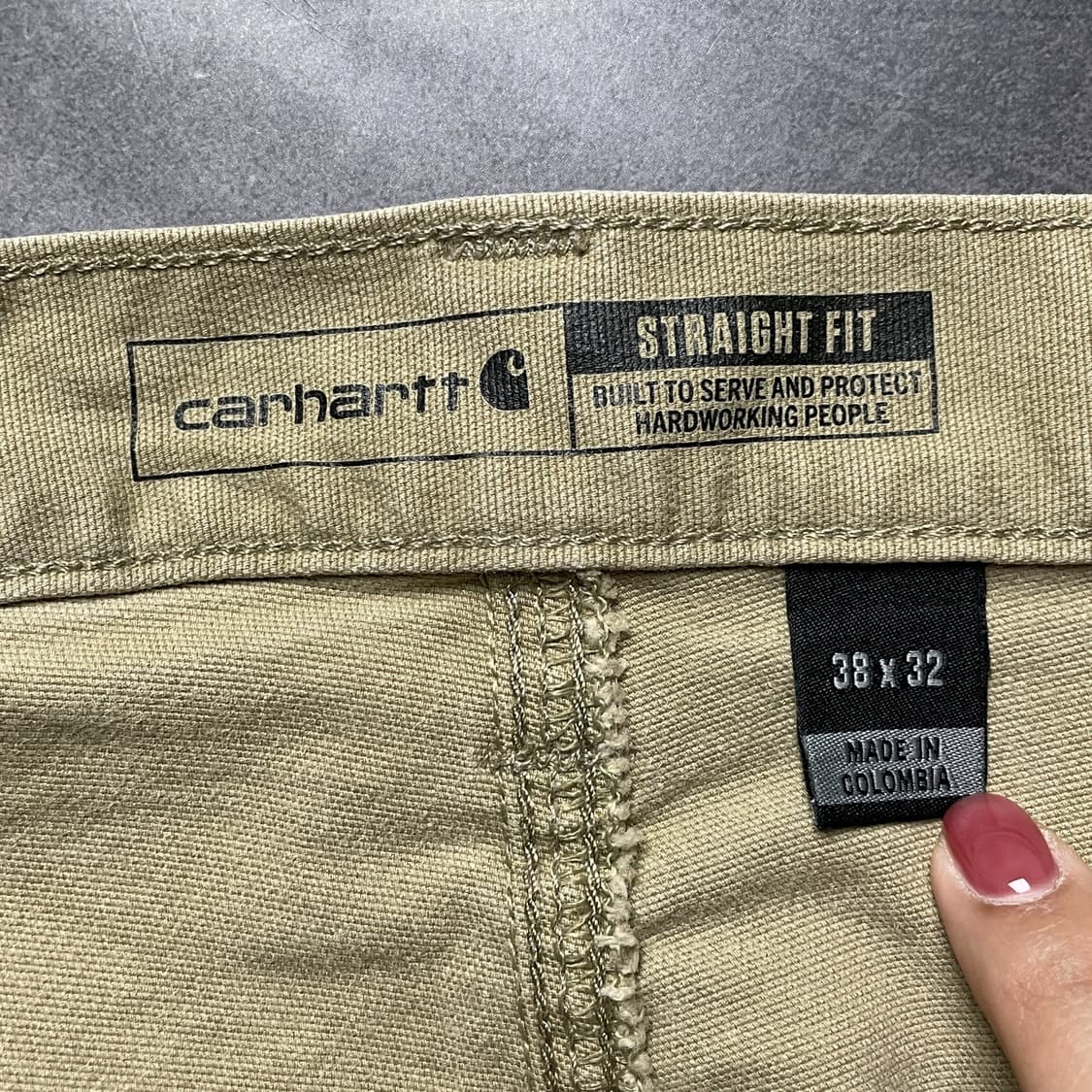 CARHARTT 칼하트 빈티지 베이지 스트레이트핏 워크 팬츠 A01016 상품이미지9