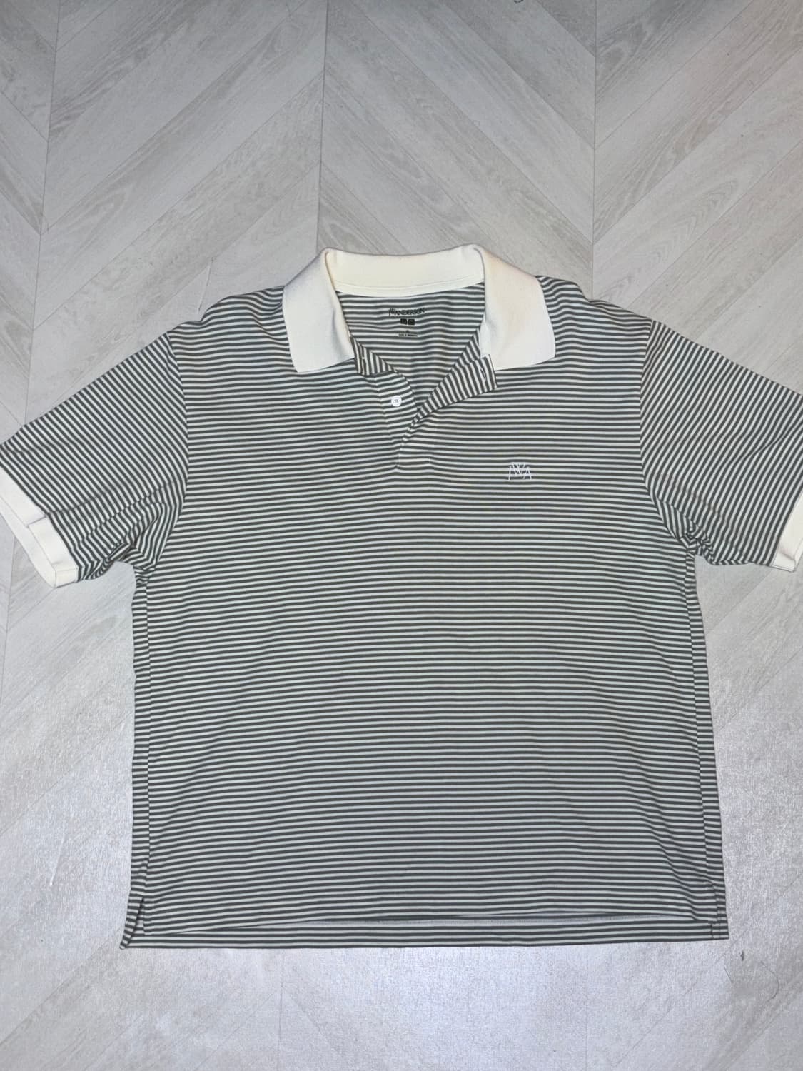 유니클로 JW앤더슨 드라이 피케 스트라이프 폴로셔츠(XL) 상품이미지1