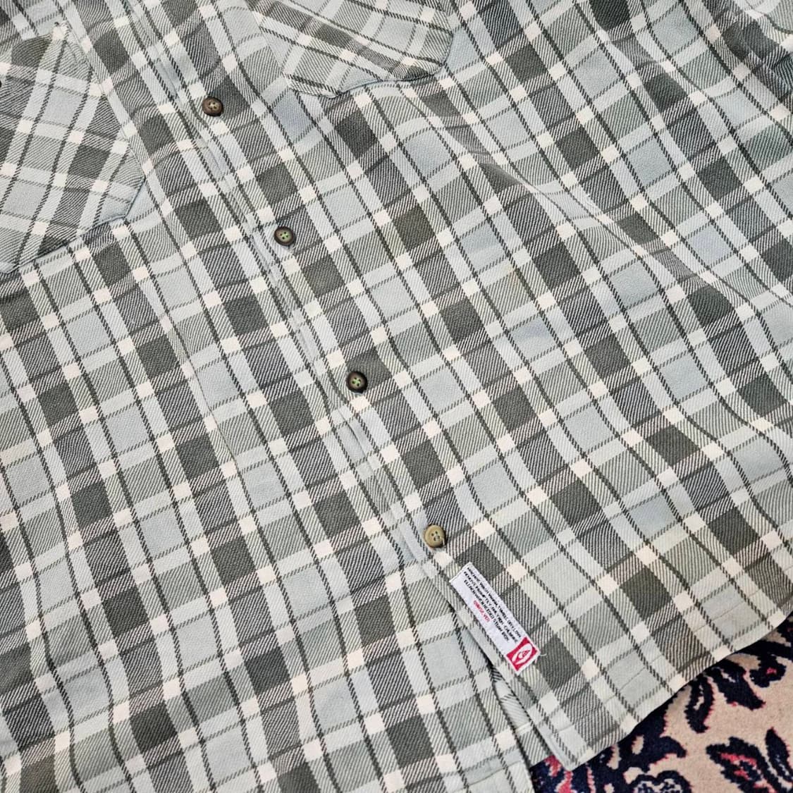 퀵실버 00's  빈티지 루즈핏 체크 셔츠  상품이미지6