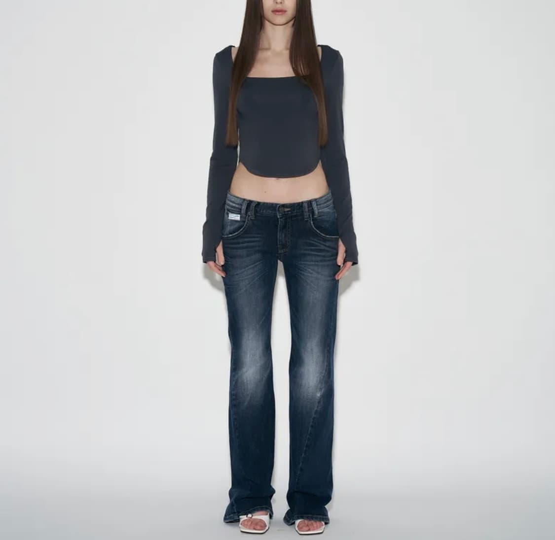 플리즈노팔로우 25Vintage Washing BootsCut Denim 상품이미지1