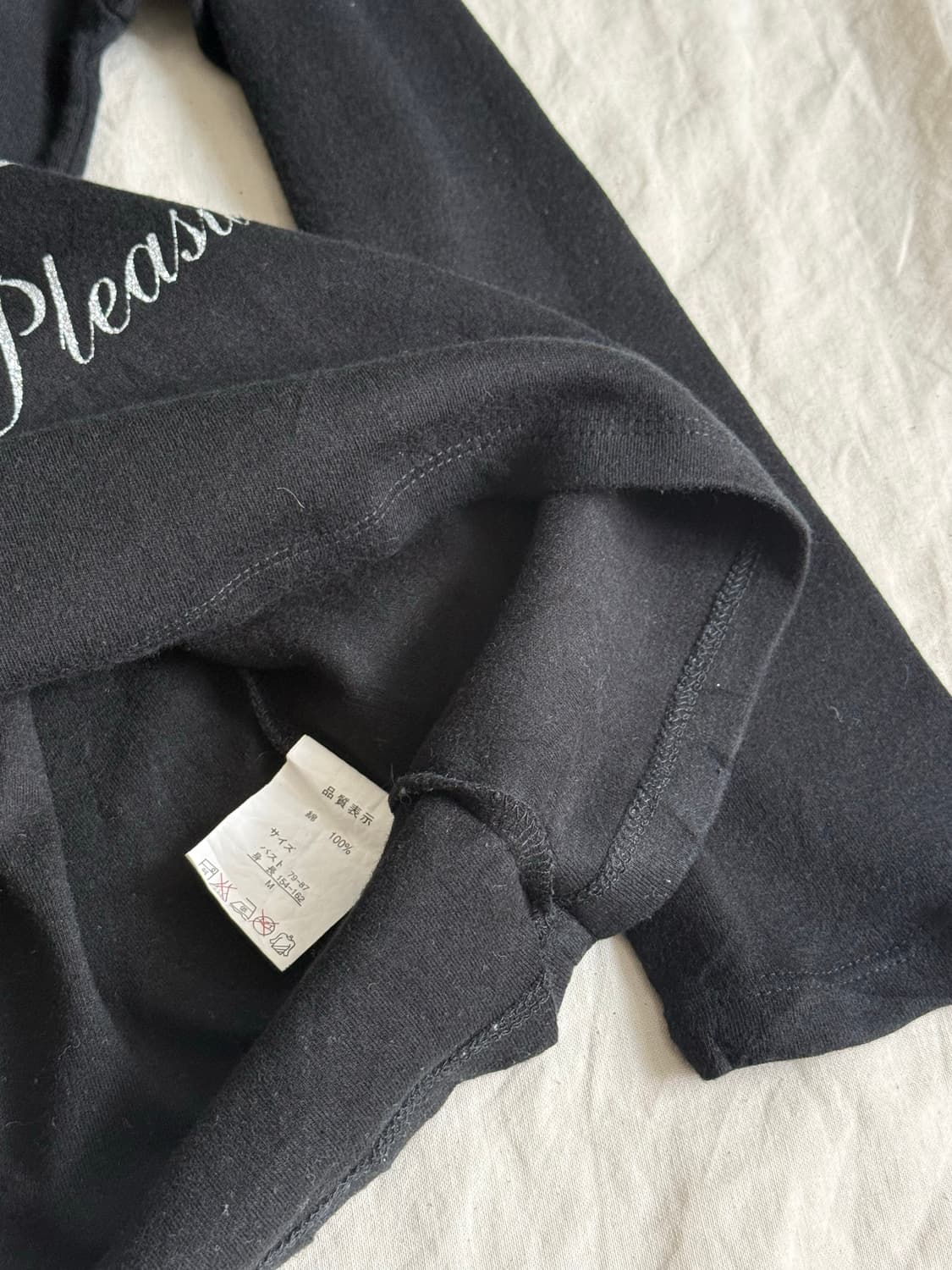 블랙 딱붙 펑크 갸루 7부 롱슬리브 상품이미지6