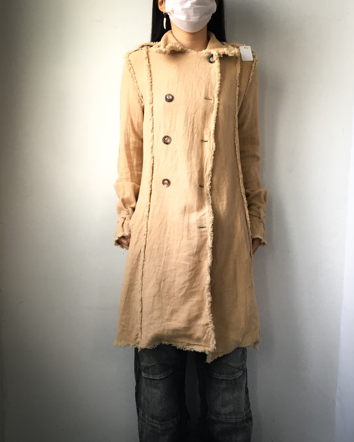 Benetton grunge point belted jacket 상품이미지10