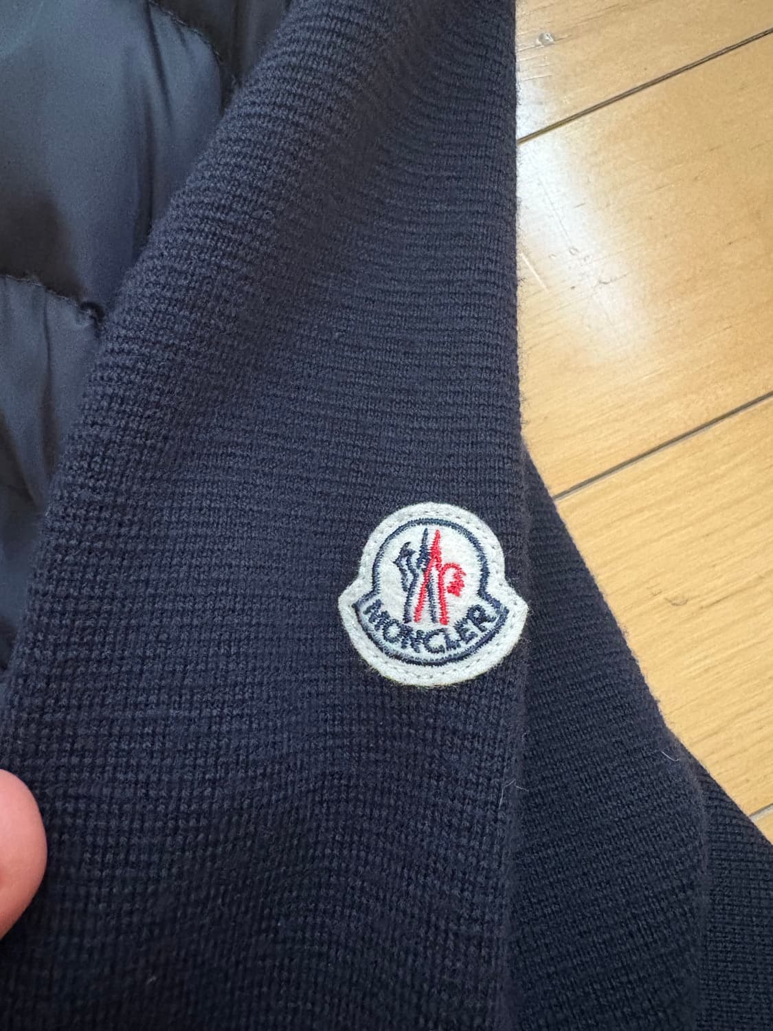 몽클레어 트리콧 김현우 니트 패딩 L 상품이미지4