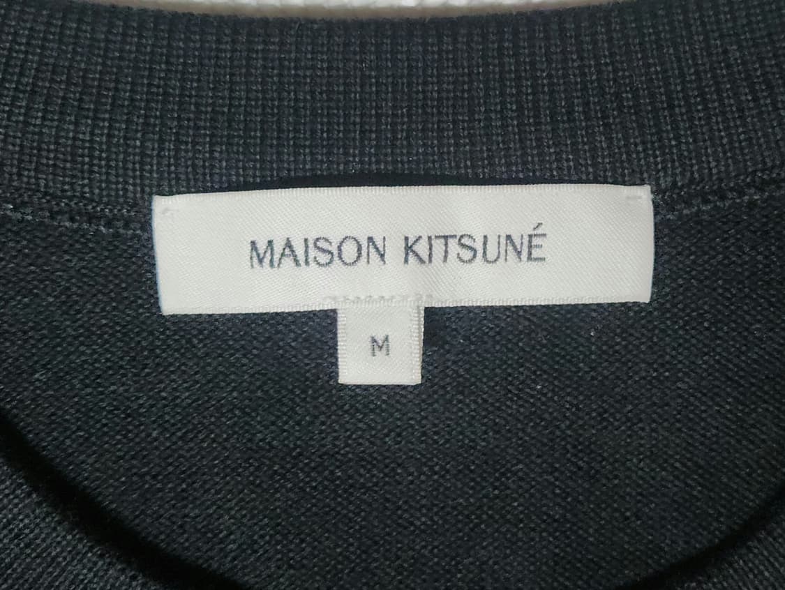 (정품) 메종키츠네 폭스헤드 블랙 니트(M) 상품이미지4