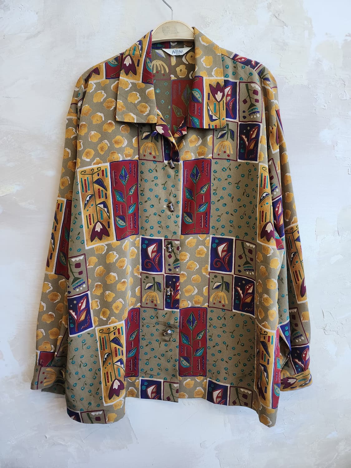 일본빈티지 패턴 블라우스 상품이미지1