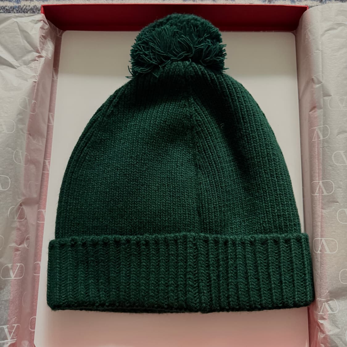 VALENTINO 발렌티노 비니 모자 레터링 로고 그린컬러 상품이미지2