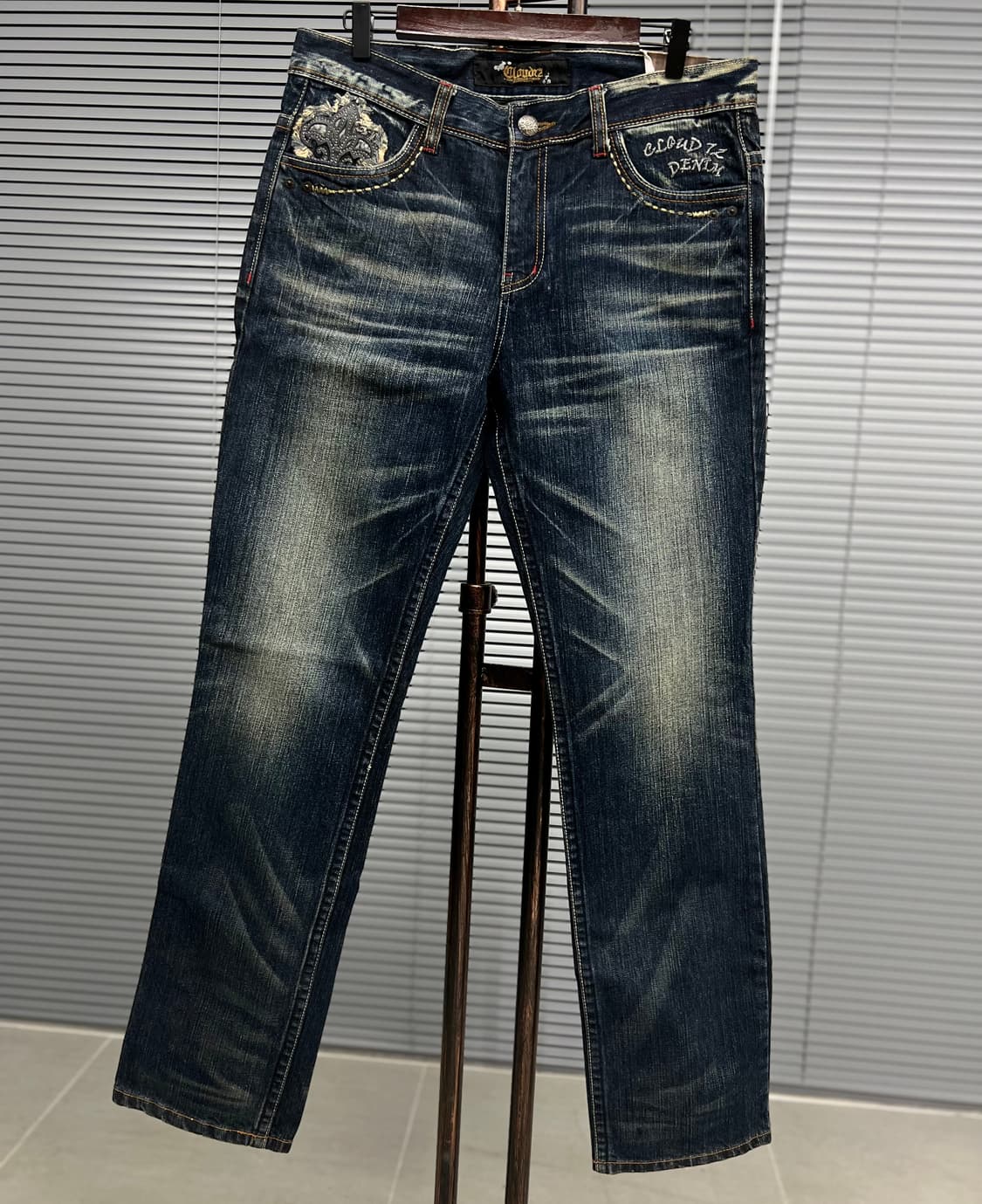 포켓 실버가죽자수  데님  상품이미지8