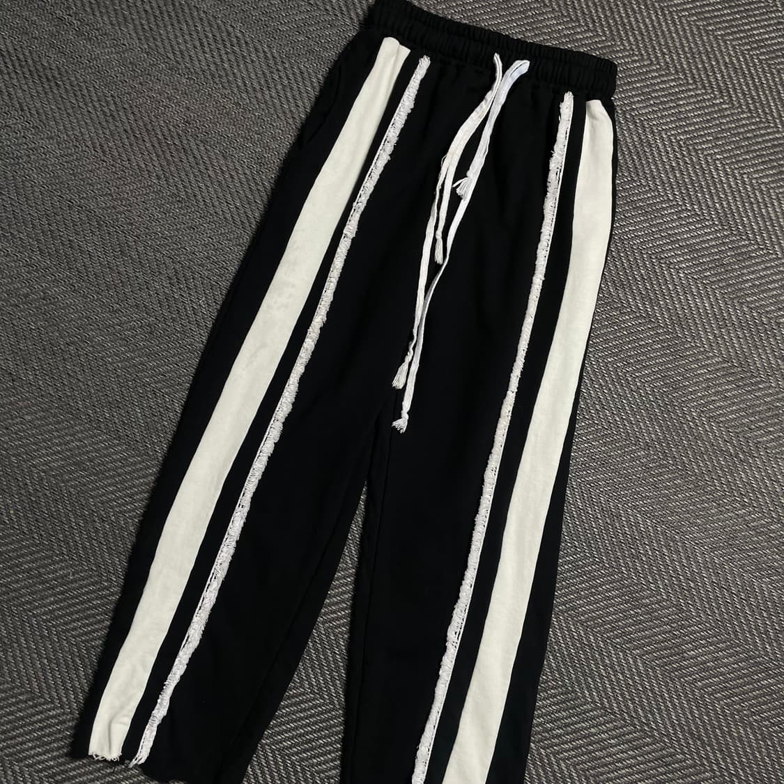 빈티지 투톤 테슬 라인 와이드 트레이닝 팬츠y 5263 상품이미지1