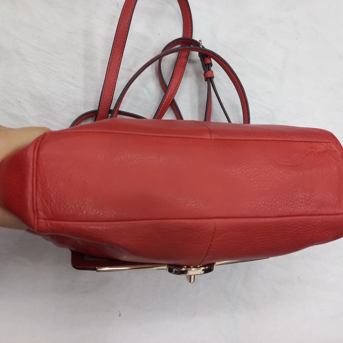 코치 메디슨 가죽 사첼백 레드 상품이미지5