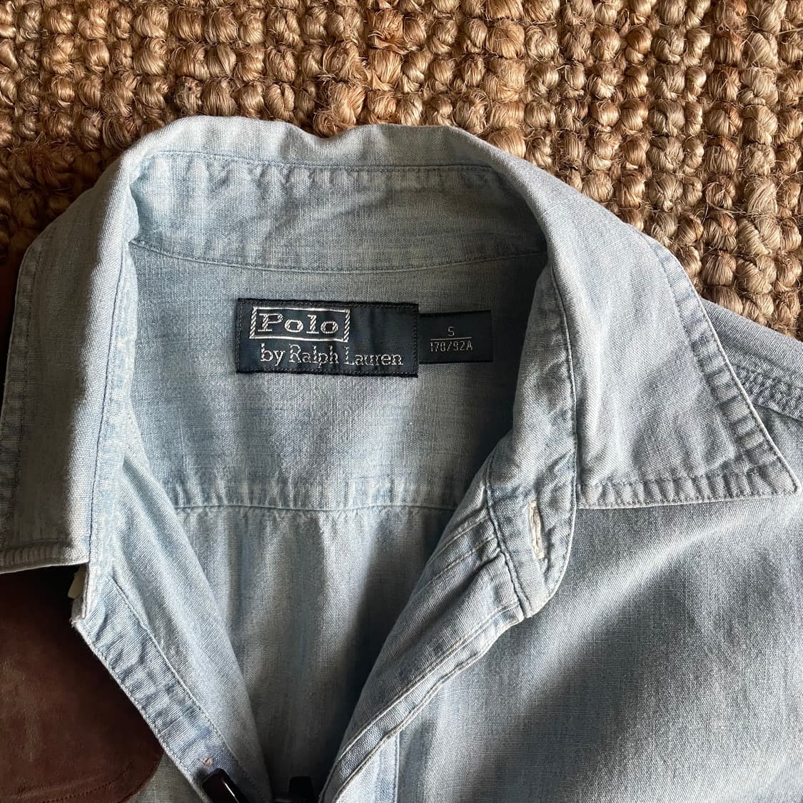 폴로 랄프로렌 스웨이드 패치 워크셔츠 상품이미지4