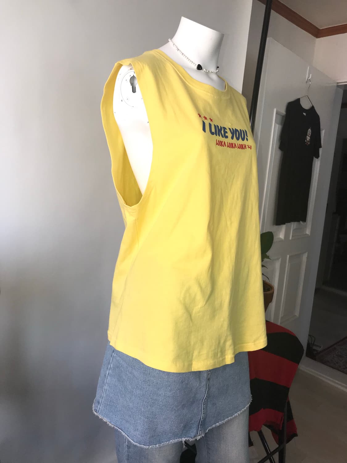 I LIKE YOU ! Printing Sleeveless Top 상품이미지1