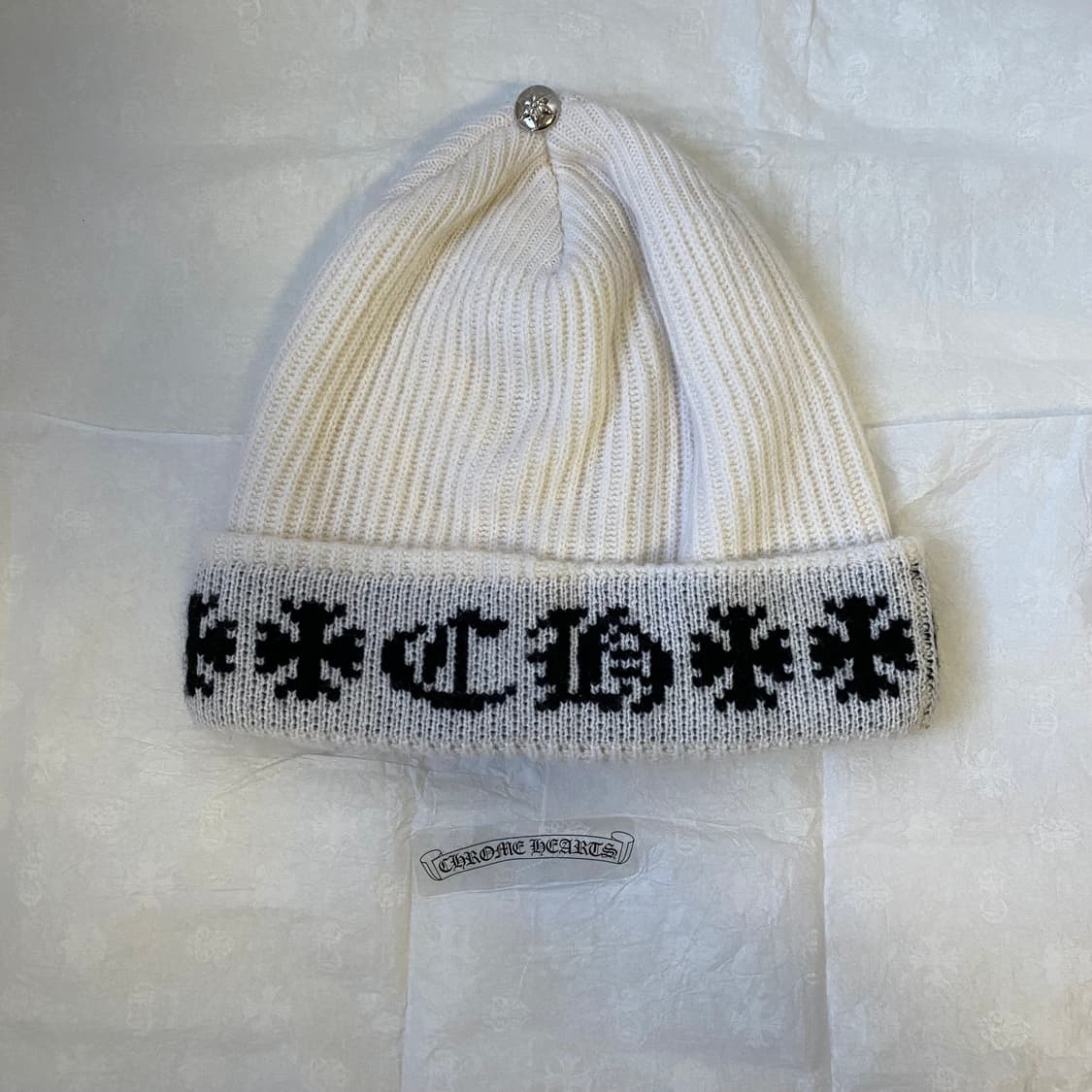 [Free] 크롬하츠 빅 대디 캐시미어 비니 화이트 상품이미지2