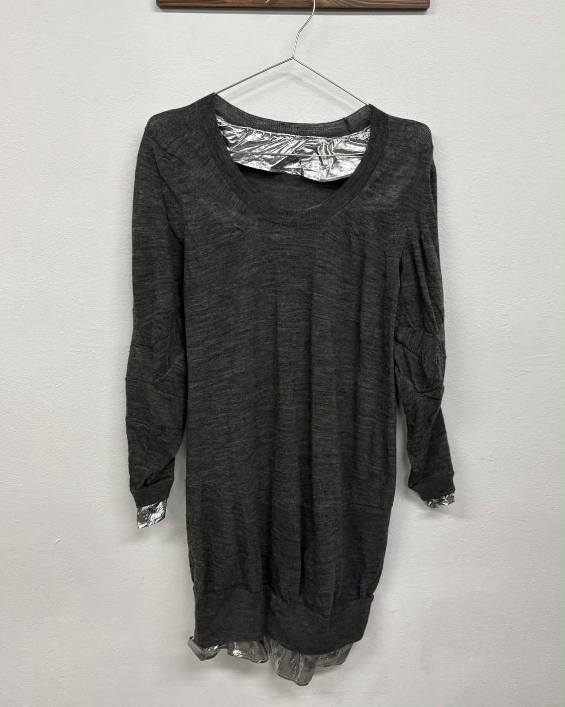 [1] 사카이 울 실버 레이어드 니트 원피스 상품이미지2