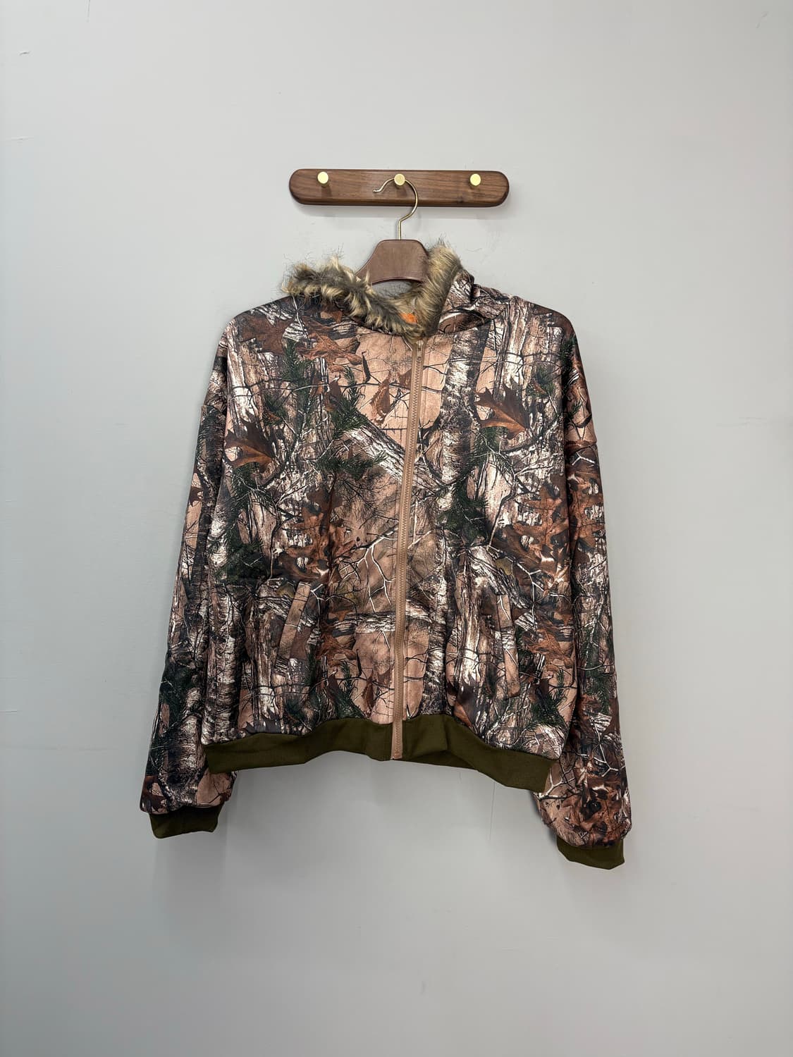 빈티지 y2k 리얼트리패턴 후드집업 A2955 상품이미지2