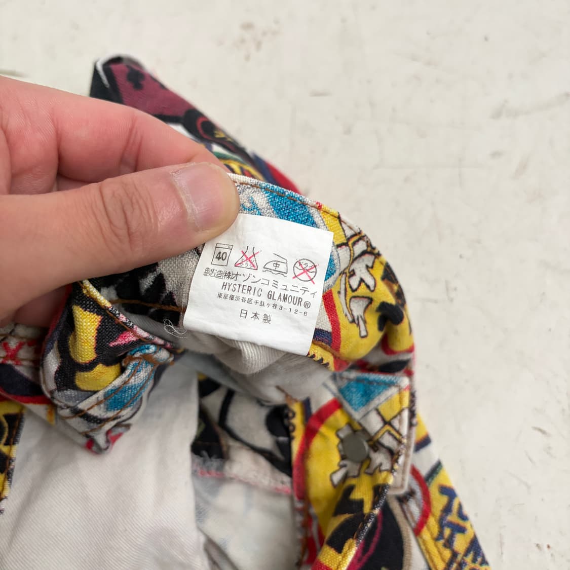 00s 히스테릭 글래머 믹스 스티커 부츠컷 팬츠 M 상품이미지7