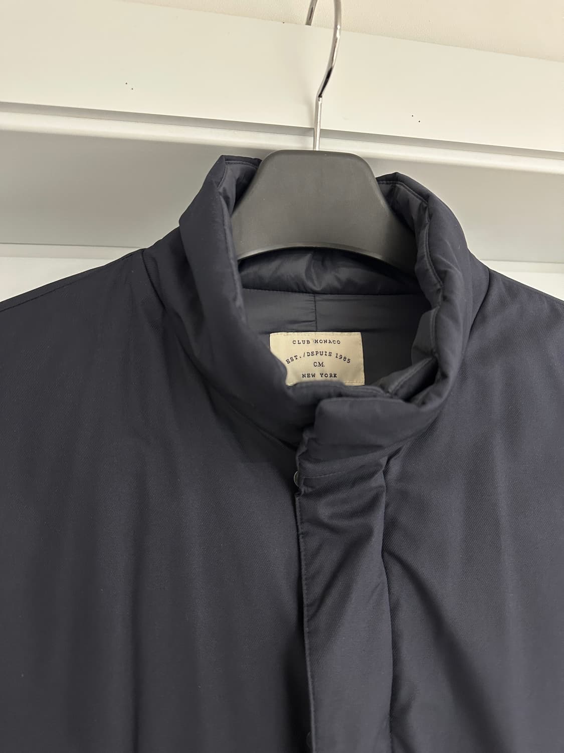 클럽모나코 남성 네이비 구스다운 패딩 코트 상품이미지4