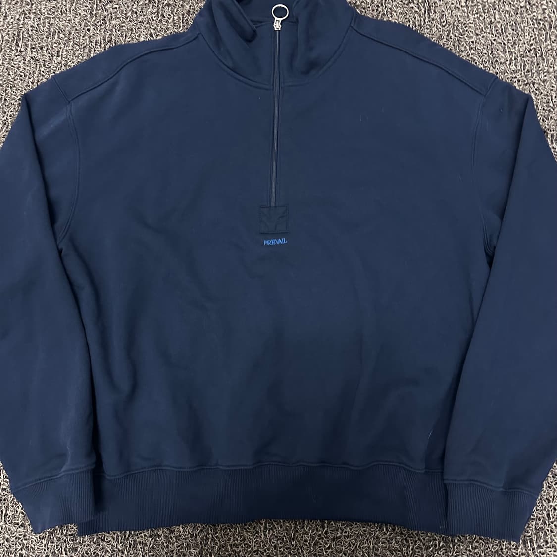 PREVAIL 프리베일 여성 하프넥 맨투맨 네이비 상품이미지3