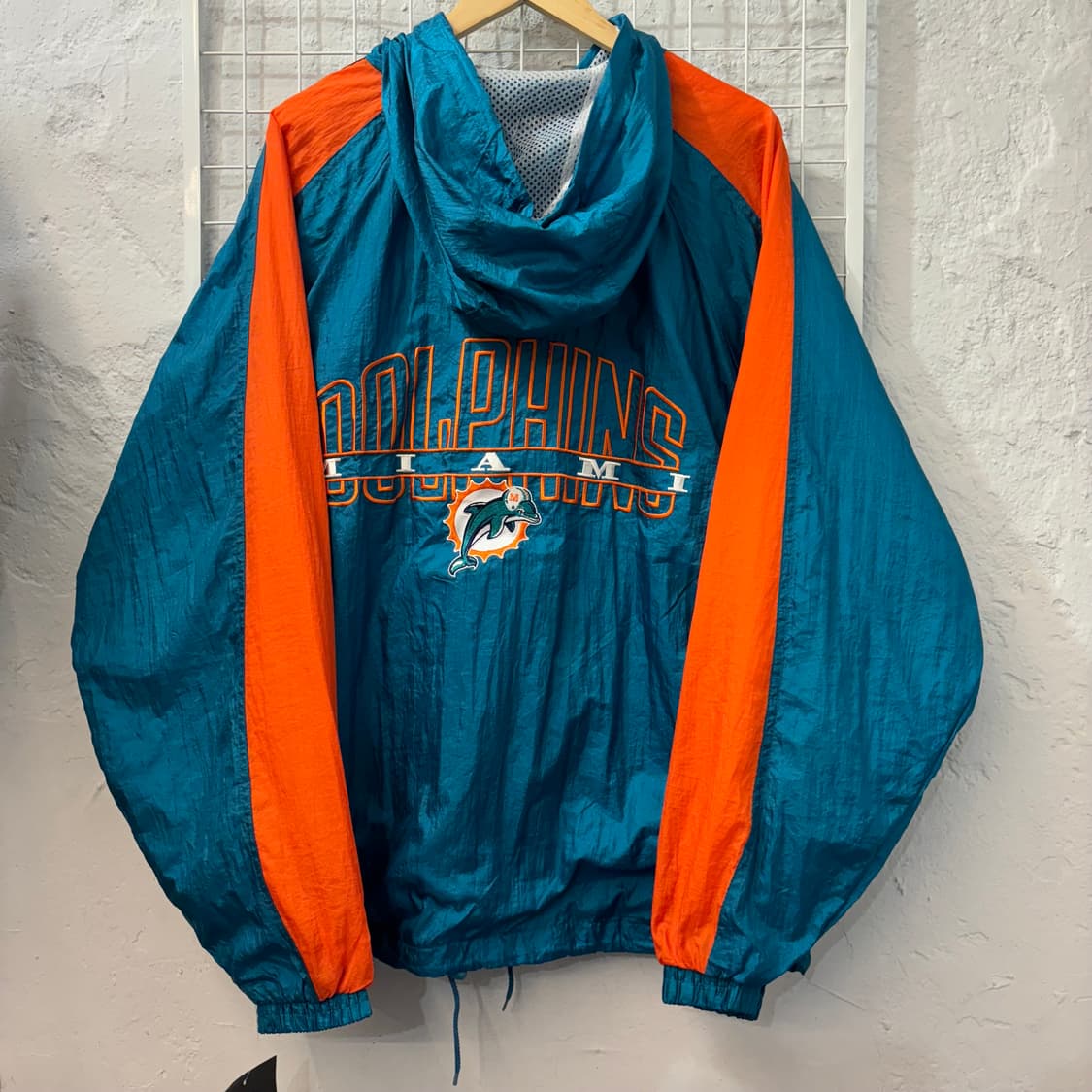 스타터 X NFL 90s 올드스쿨 마이애미 돌핀스 바람막이 XL 상품이미지2