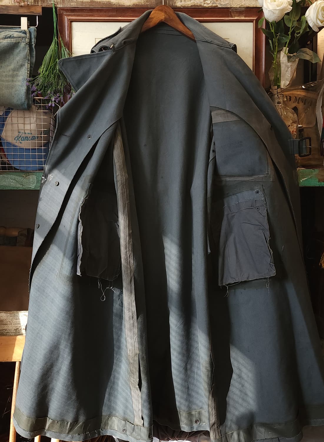 1940s 영국군 오리지널 디스패치 모터사이클 코트 그레이 컬러 상품이미지6